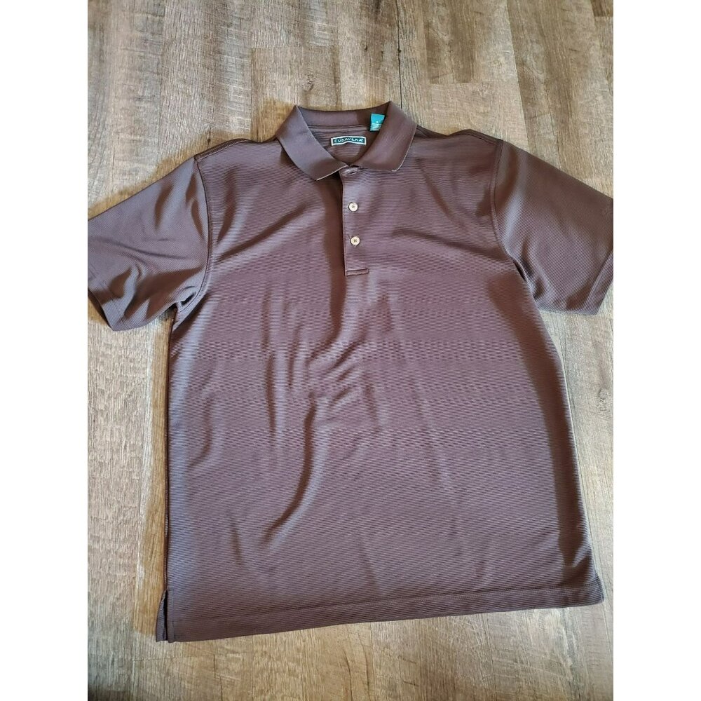 Cubavera Polo Men's Size Large Brown shirt Gold/Business/Casual
